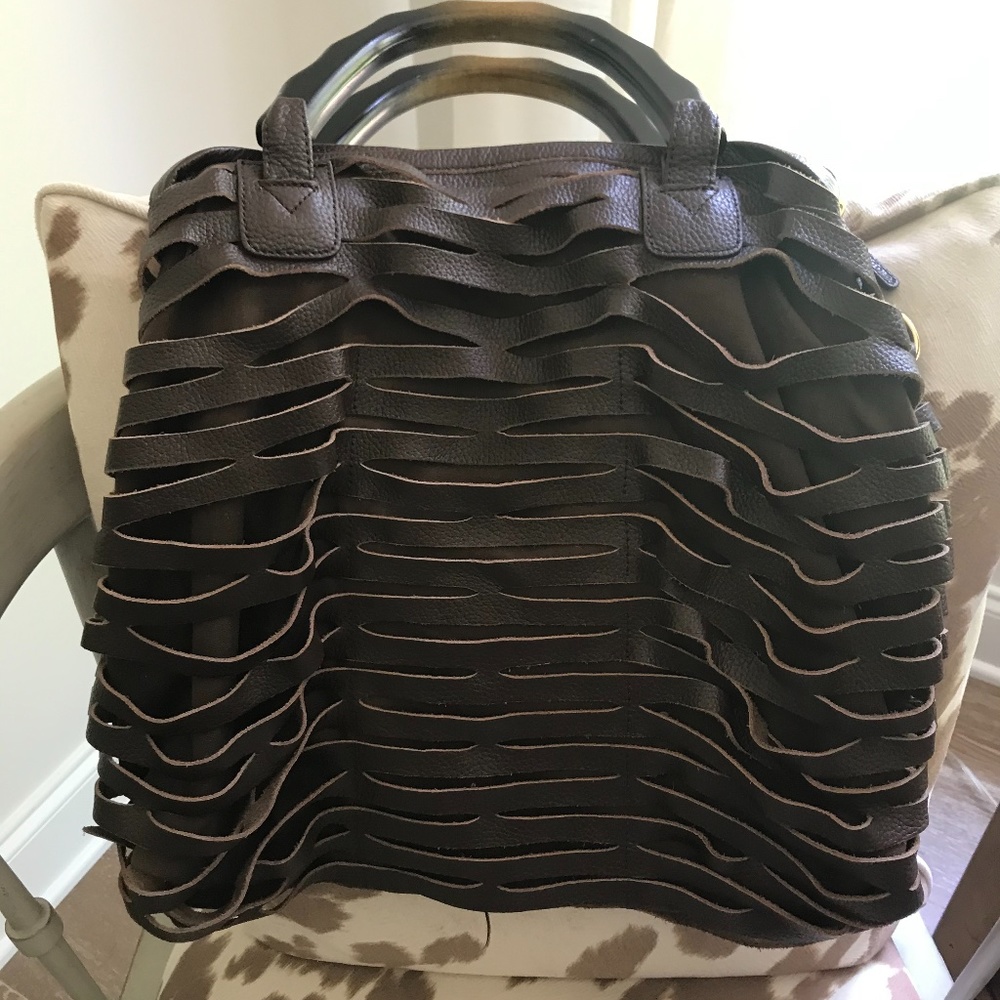 Romygold Biker Slash Leather Tote